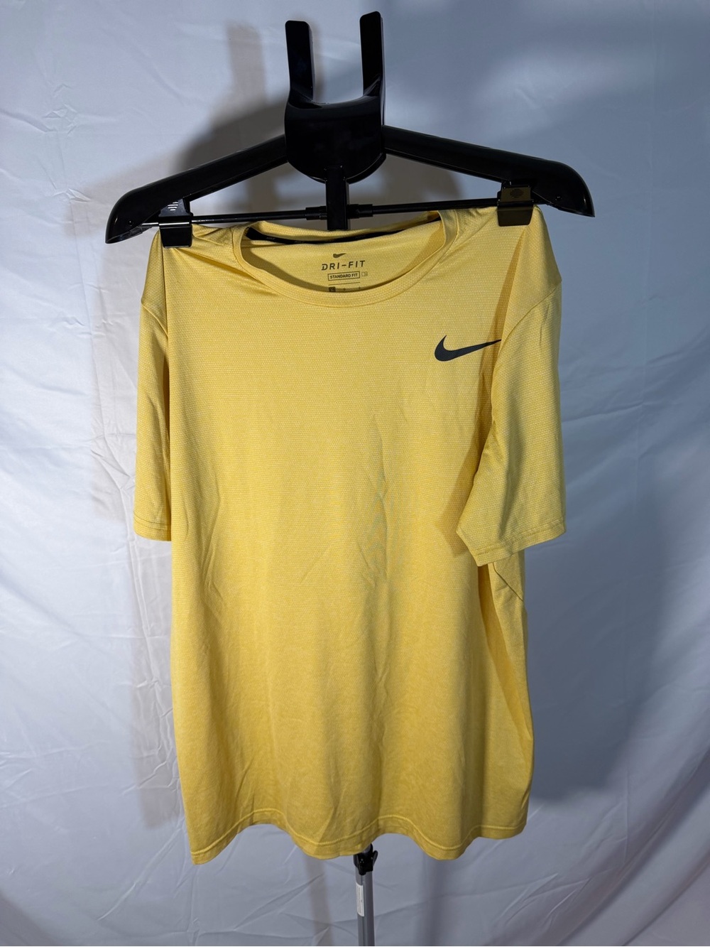Nike Yellow Dri-FIT Performance Tee with Black Swoosh